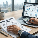 Comparing recruitment agency invoice with AI hiring options.